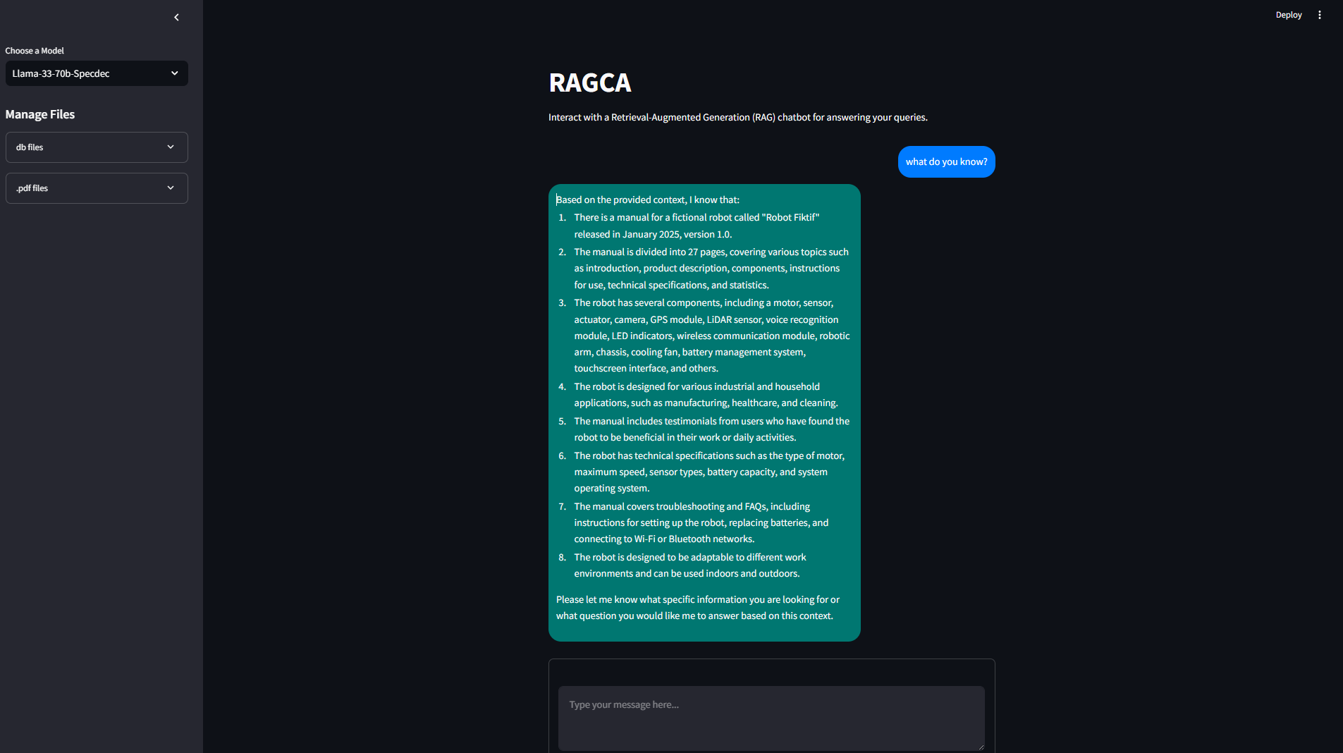 Chatbot with RAG